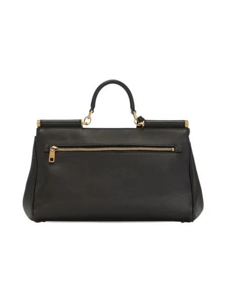 Torebka Dolce And Gabbana skórzana retro czarna