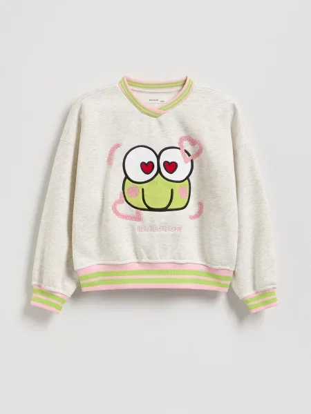 Reserved Світшот Hello Kitty та друзі кремовий 