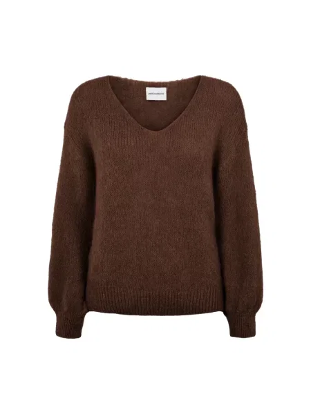 Sweter Americandreams wełniany brązowy