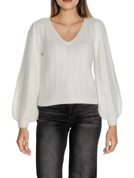 Pulover Guess cu decolteu în V negru