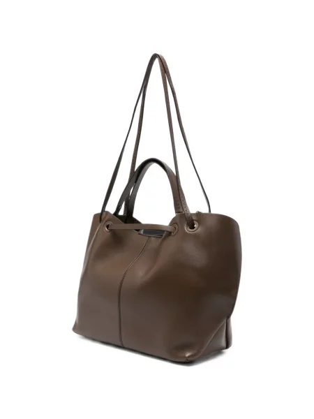 Geantă shopper Max Mara din piele maro
