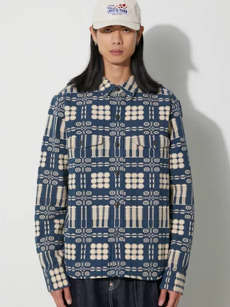 Corridor geacă cu aspect de cămașă Lancaster Jacket bleumarin de tranziție