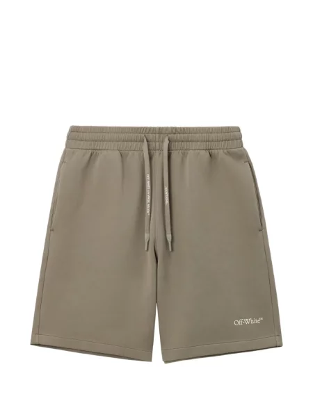 Талия шнур за пристягане шорти Off-white на райета бяло