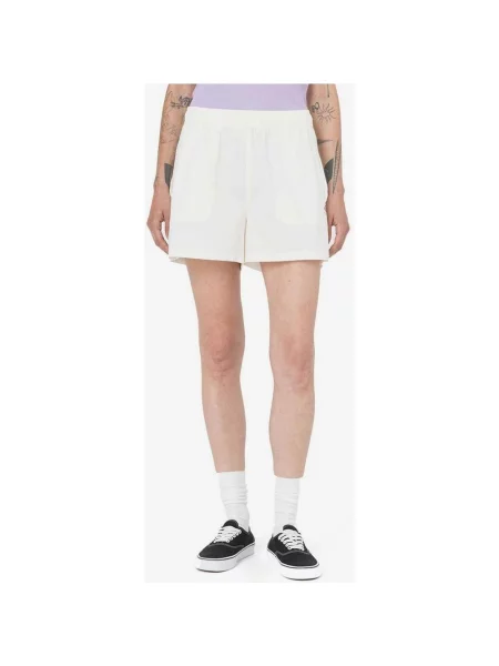 Spodnie krótkie Dickies Vale biało-niebieskie dla kobiet. XXS białe