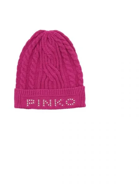 Pinko Căciulă BAMBOO CAPPELLO VISCOSA CABLES roz