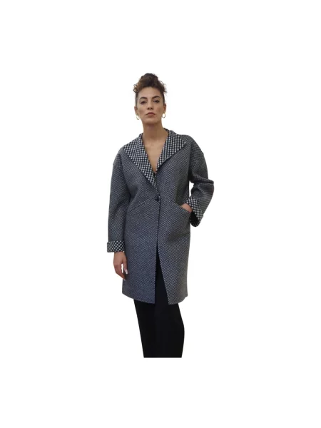 Płaszcz Alessia Santi w kratkę szary