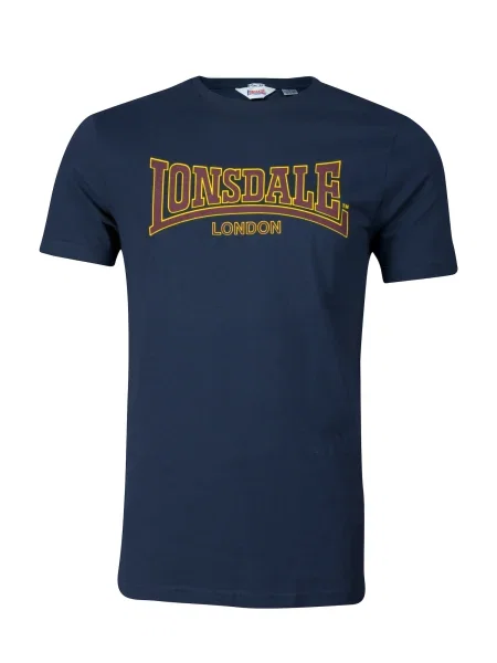 LONSDALE Tricou bleumarin / galben / burgundy roșu