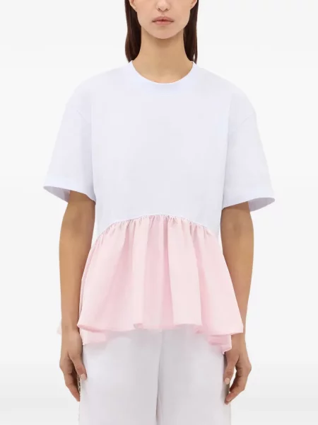 Tricou Msgm cu volane alb