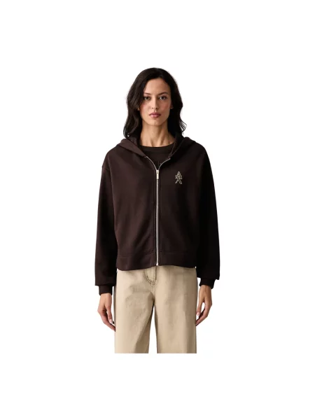 Bluza rozpinana Armani Exchange brązowa