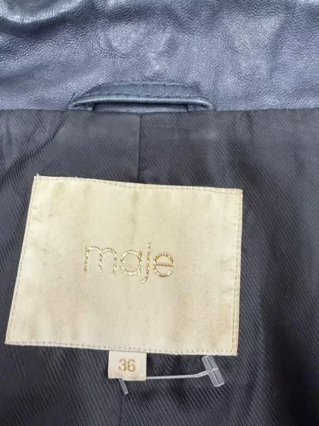 Geanta de piele Maje negru