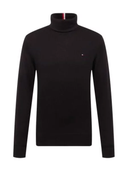 TOMMY HILFIGER Pulover bleumarin / roșu intens alb negru