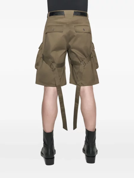 Pantaloni scurți cargo Mugler cu cataramă cu bretele