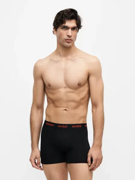 HUGO Set 3 perechi de boxeri negru