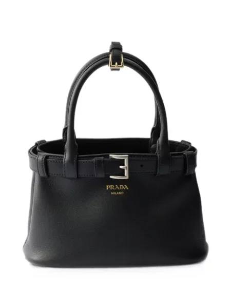 Cu centură curea Prada din piele cu cataramă negru