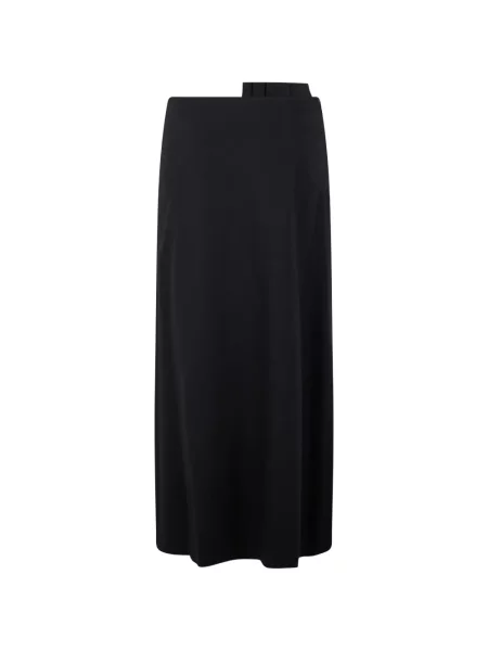 Fusta maxi Alberta Ferretti drapată negru