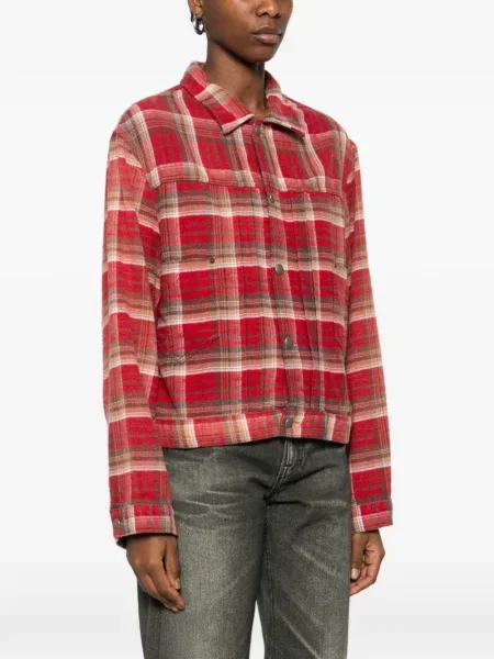 Kurtka R13 w kratkę czerwona