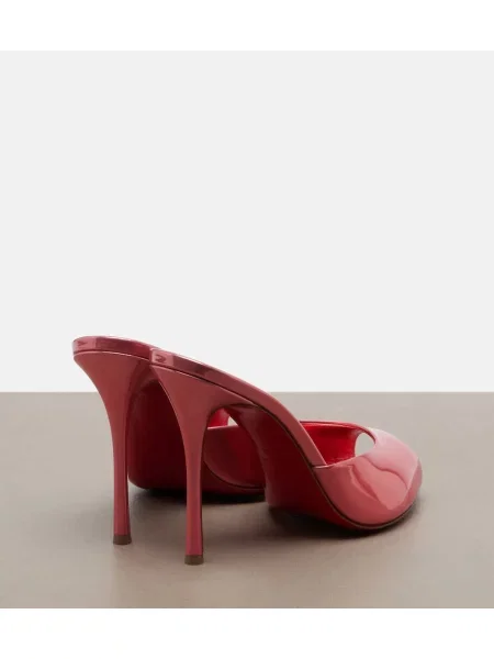 Papuci tip mules Christian Louboutin din piele roz