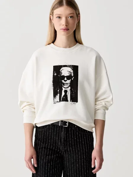Karl Lagerfeld Jeans hanorac pentru femei din bej