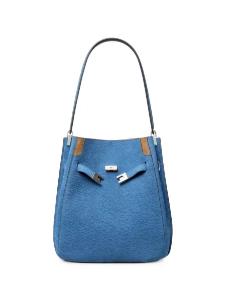 Geantă Tory Burch din nubuc albastru