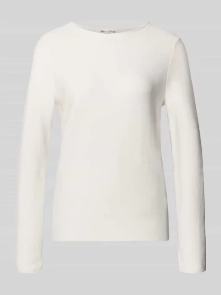 Regular Fit sweter dzianinowy z czystej bawełny Marc O'polo biały