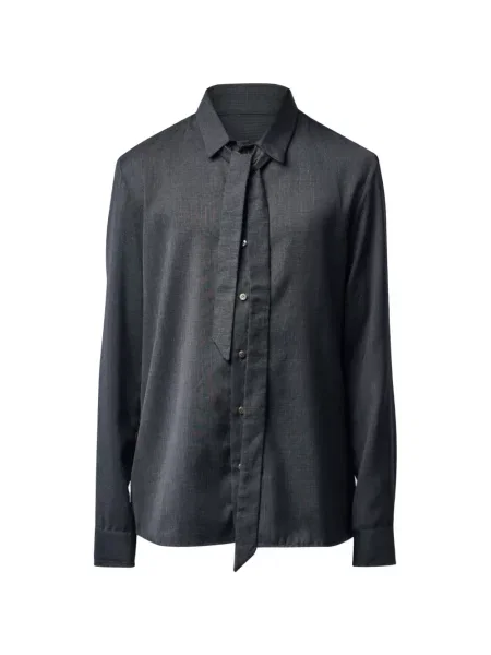 Lung cămașă K'ang cu legături negru