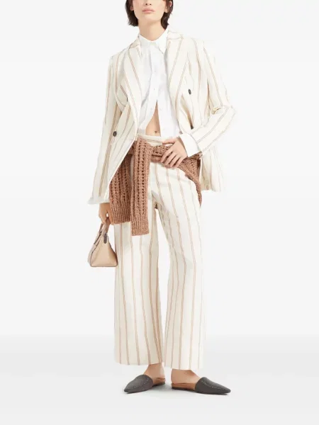 Pantaloni Brunello Cucinelli cu dungi