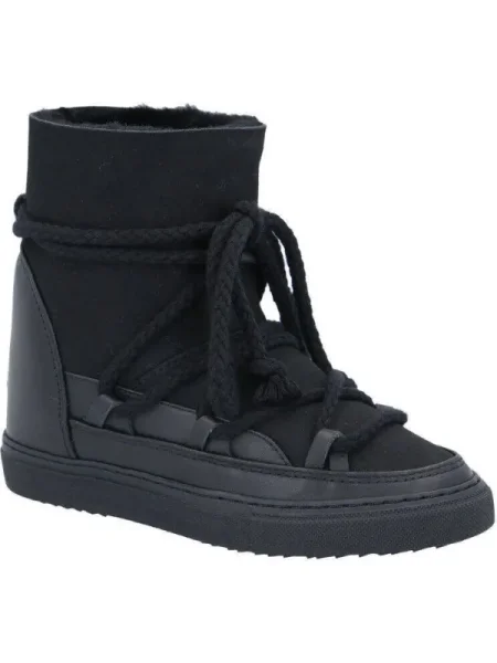 INUIKII Bocanci CLASSIC WEDGE | piele întoarsă negru