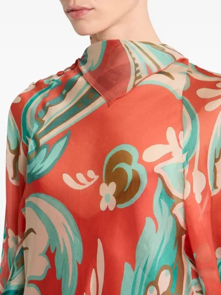 Rochie Etro cu imagine cu model paisley de costum roșu