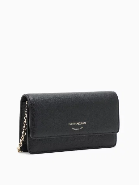 Кожаная сумка Emporio Armani черная