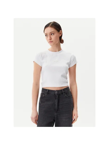 Calvin Klein Jeans Póló Regular Fit fehér