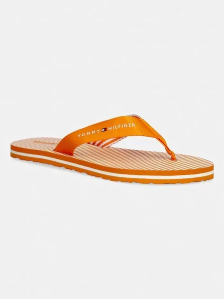 Tommy Hilfiger japonke TH ITHACA STRIPE SUMMER SANDAL oranžna