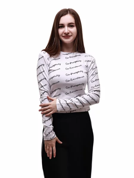 Лонгслів LUMO віскоза/поліестер білий