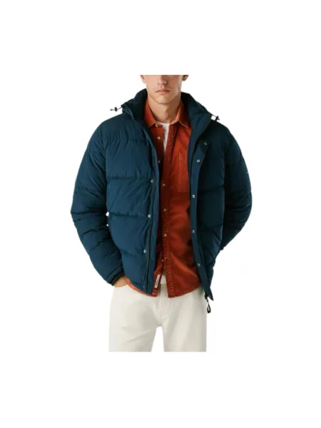 Kurtka Pepe Jeans z kapturem niebieska