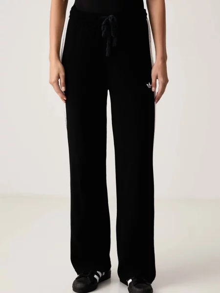 Adidas Originals pantaloni de trening pentru femei cu vâscoză Knit Firebird negru