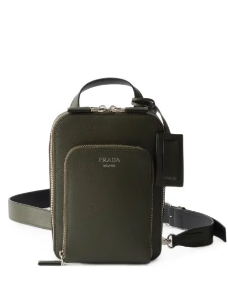 Rucsac Prada din piele verde