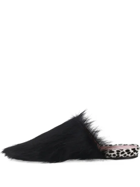 Papuci tip mules Premiata cu buline negru