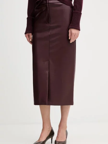 Sandro Ferrone spódnica midi prosta bordowy