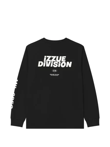Lung tricou Izzue cu imagine negru