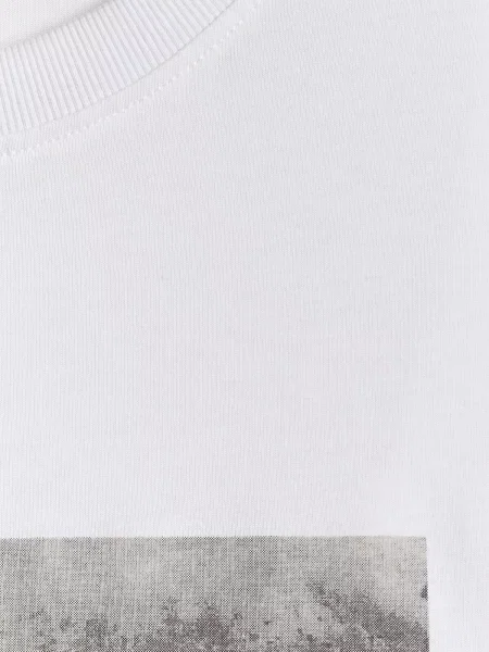 T-shirt regular z nadrukiem 4F biała