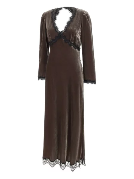 Rochie Rixo din dantelă de costum maro