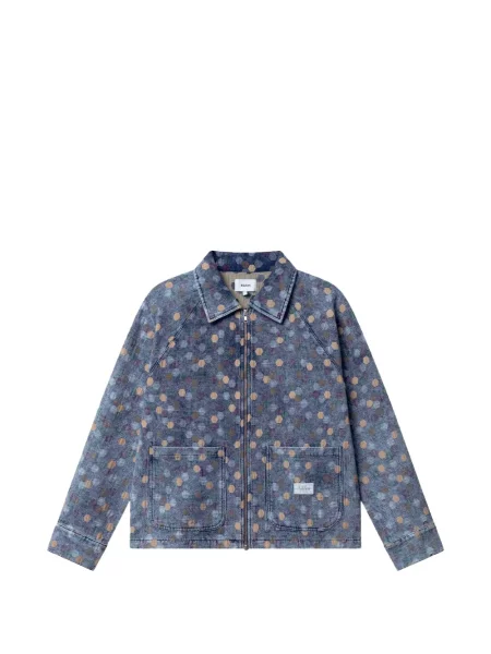 Jachetă-cămașă Nikben cu buline din jacard albastru