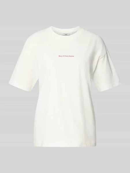 Męski t-shirt o kroju regular fit z czystej bawełny Marc O'polo Denim biała