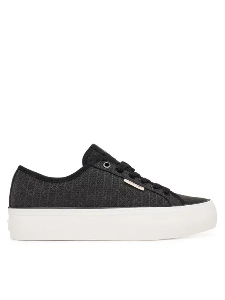 Calvin Klein Sneakers Vulc Flatf Laceup Jaq Aop negru