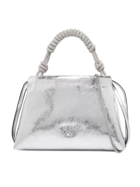 PINKO Rankinė Mini Clutch+Manico SP Al PLTT sidabrinė