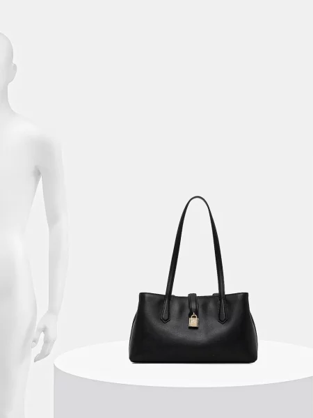 Кожаная сумка Karl Lagerfeld K/Autograph с автографом черная