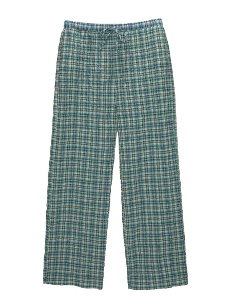 Pull&Bear Pantaloni bleumarin / albastru deschis / verde deschis alb