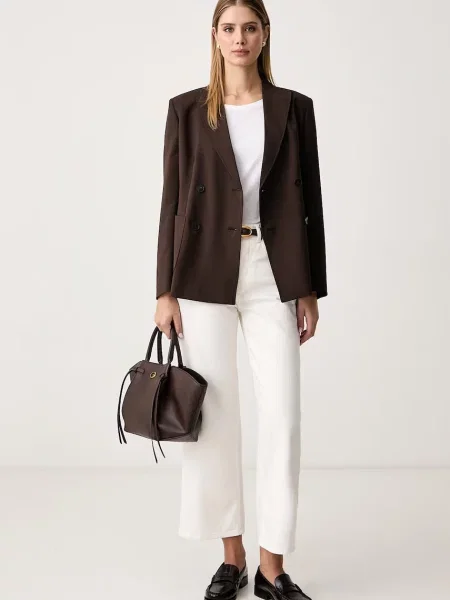 Weekend Max Mara двобортний піджак вовняний WKDORNATI