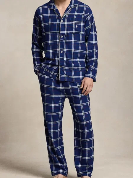 Polo Ralph Lauren piżama dwuczęściowa niebieska