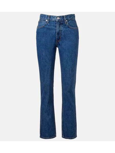 Blugi drepți Slvrlake cu talie înaltă albastru