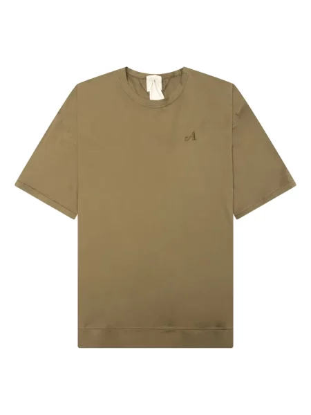 Tricou Awake Ny cu broderie scurt verde